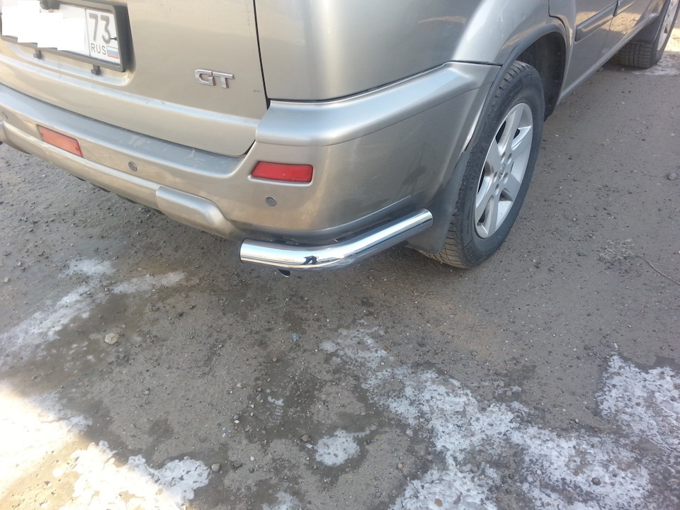 Защита переднего бампера + уголки + пороги — Nissan X-Trail I (t30), 2 ...