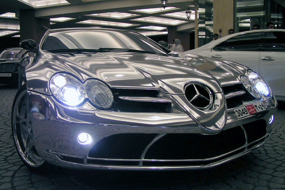 Mercedes MCLAREN SLR White Gold