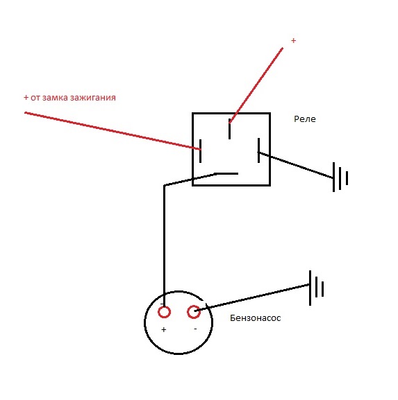 Схема подключения электробензонасоса