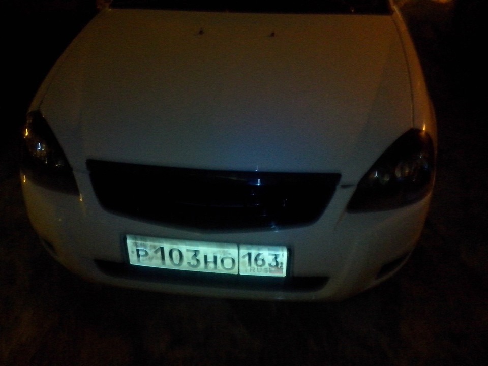 черные фары — Lada Приора седан, 1,6 л, 2012 года | тюнинг | DRIVE2