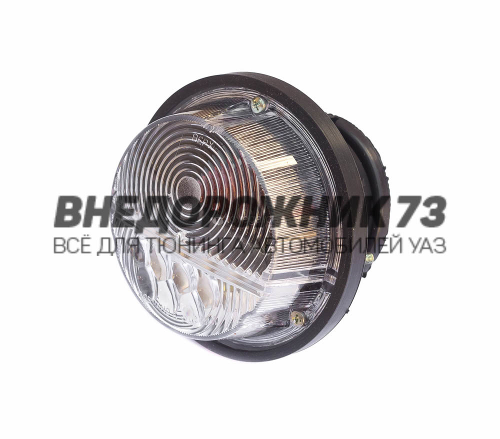 Фонарь передний (подфарник) с LED ДХО ПФ -130 серый — ВНЕДОРОЖНИК 73 на ...