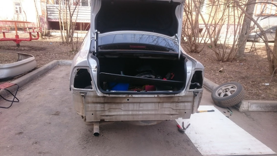 Установка рестайлингового заднего бампера Опель Вектра Б — Opel Vectra ...