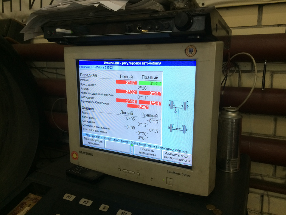 Развал, схождения, кастер — Lada Приора хэтчбек