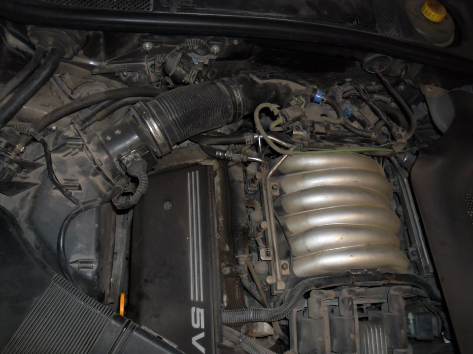 Чистка адсорбера и дросельной заслонки. — Audi A6 (C5), 2,8 л, 1998 ...