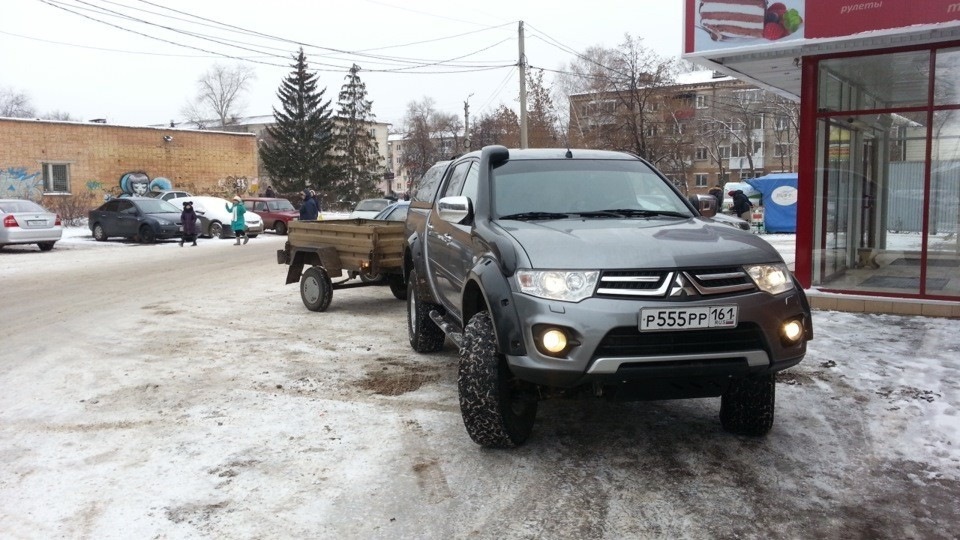 Тренировка. Скоро экзамен на категорию ВЕ. — Mitsubishi L200 (4G). Запчасти на фото: PP161