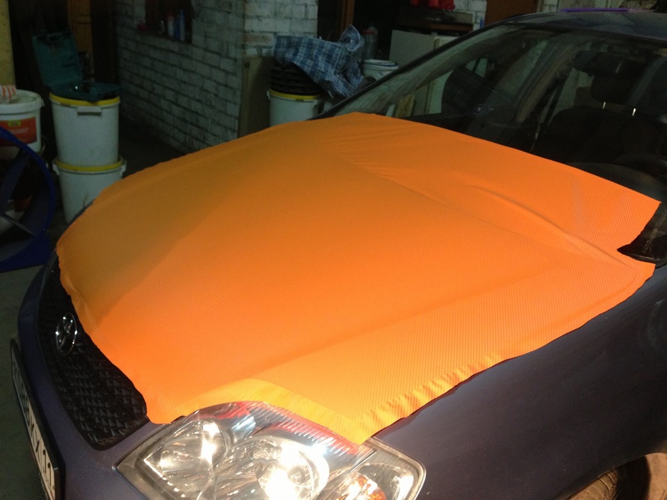 Замена цвета с штатного Сероголубого на Яркооранжевый 3D Карбон ч.1