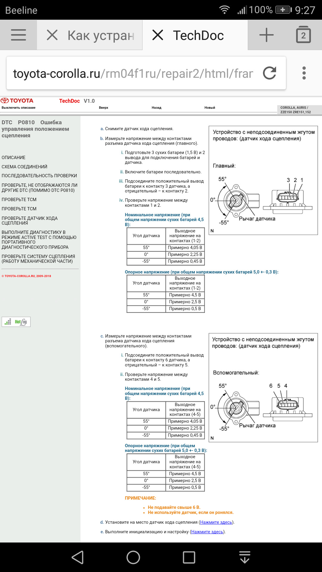 Адаптация робота королла 150