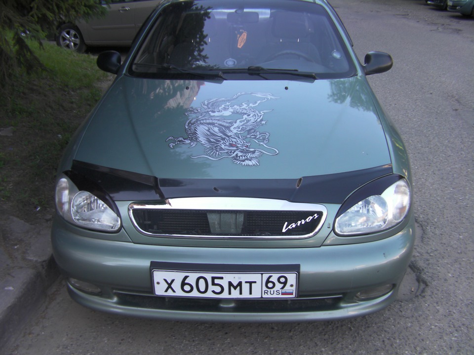 Новая решетка радиатора и молдинги — Chevrolet Lanos, 1,5 л, 2008 года ...