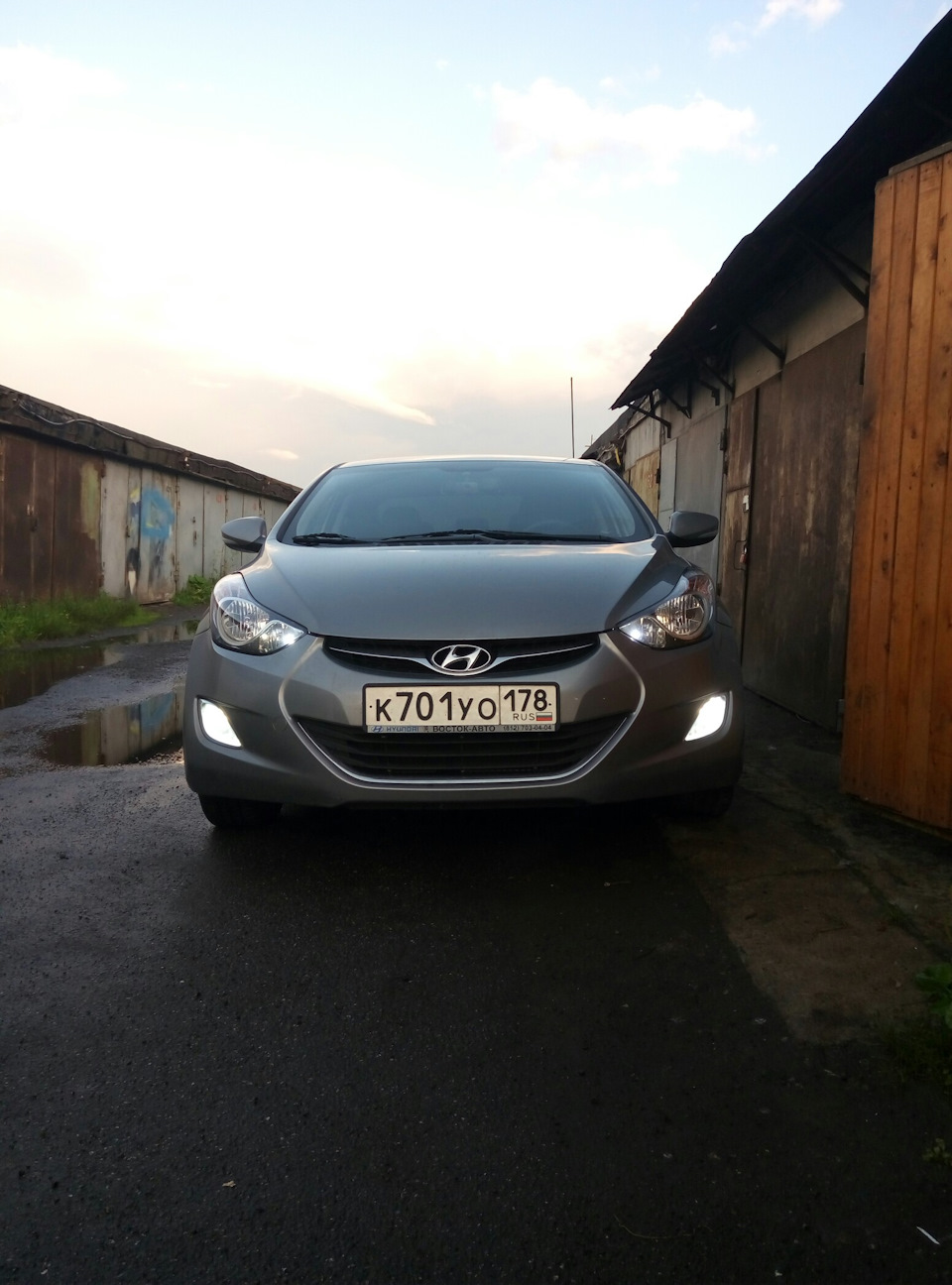 Замена ламп габаритов и птф на диодные — Hyundai Elantra (5G), 1,6 л ...