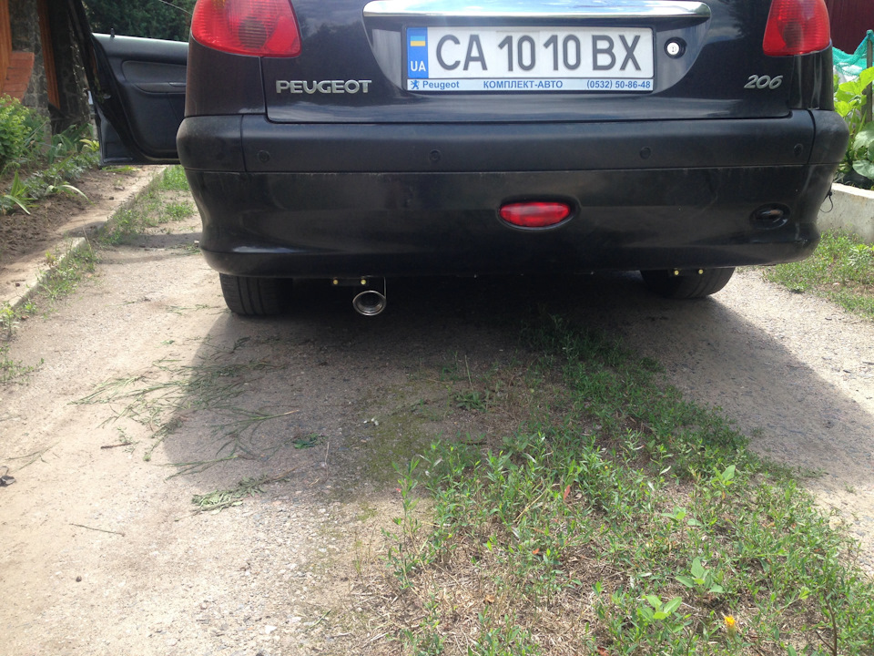 ***Замена глушителя на ULTER NM-142/13/50*** Установка — Peugeot 206 ...