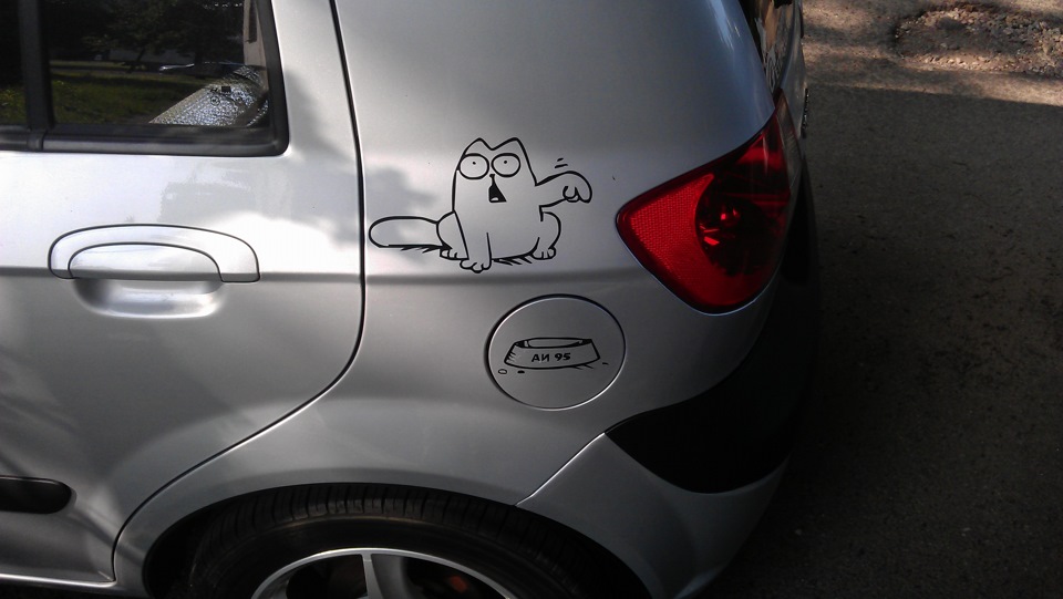 Наклейки — Hyundai Getz, 1,4 л, 2007 года | аксессуары | DRIVE2
