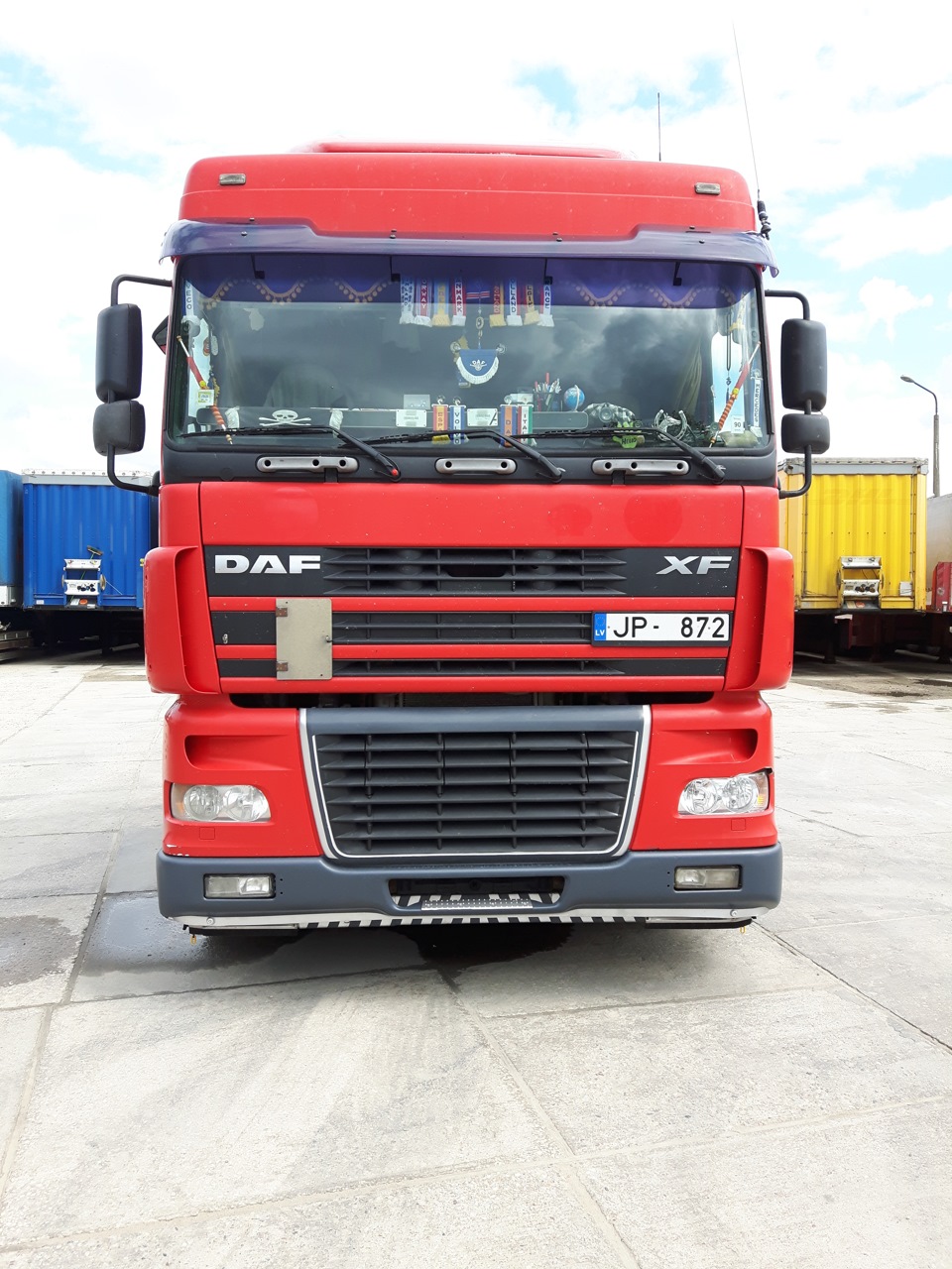 Daf xf 95.430 место расположения гос номера Свежак! Фото! - DAF XF95 430, 1,2 л, 2006 года фотография DRIVE2