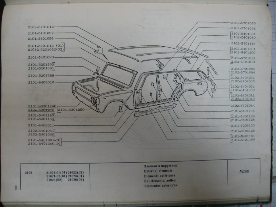 элементы кузова ваз 2101