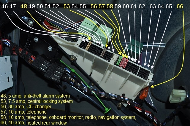 Схема предохранителей бмв е39