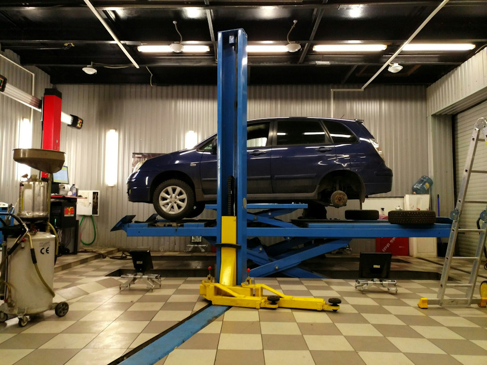 Замена стоек, пружины, щетки — Suzuki Liana, 1,6 л, 2006 года ...