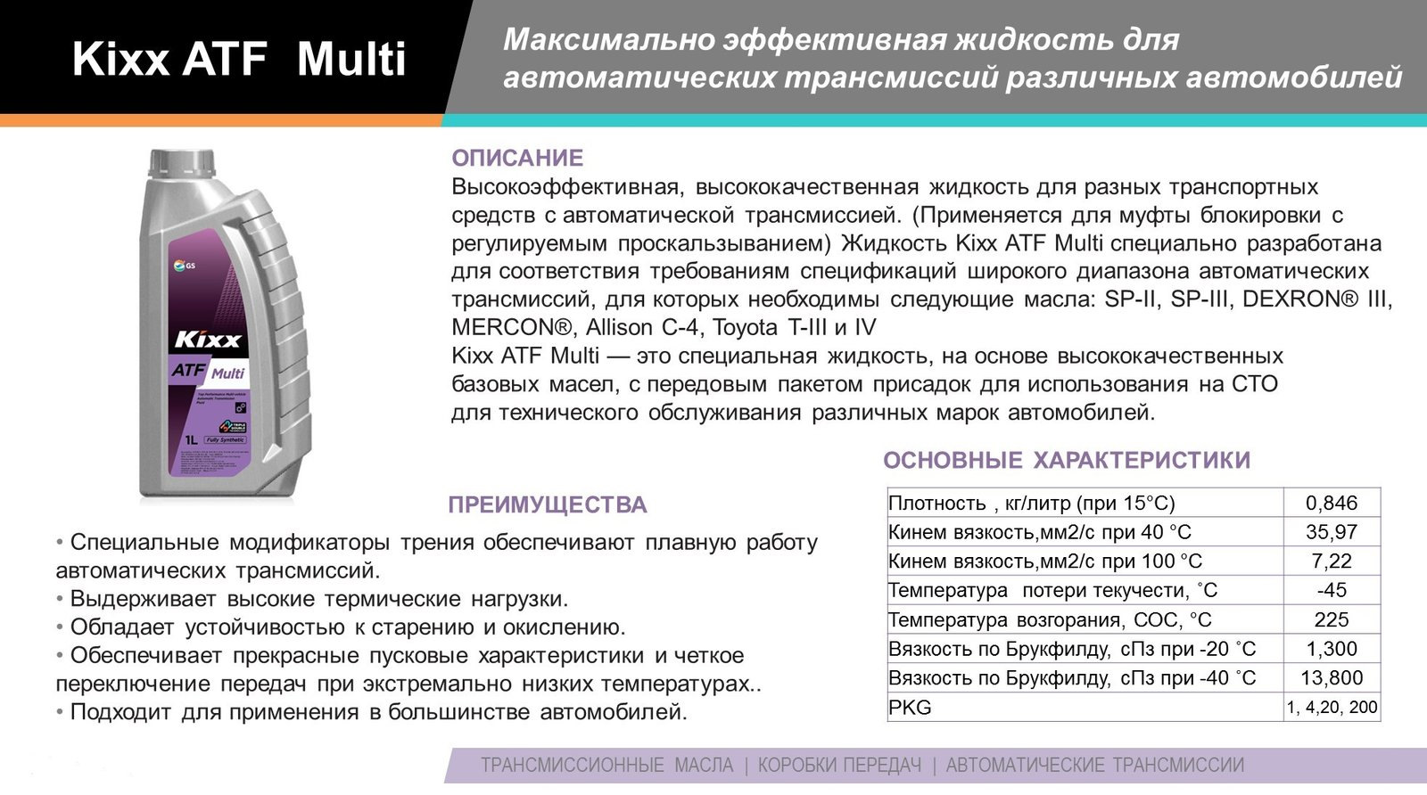 Маркировка масла в акпп