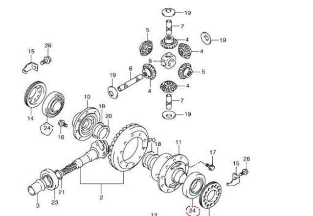 Сузуки гранд витара схема заднего редуктора
