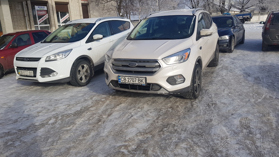 White Platinum vs Frozen White — Ford Kuga (2G), 2 л, 2017 года, наблюдение