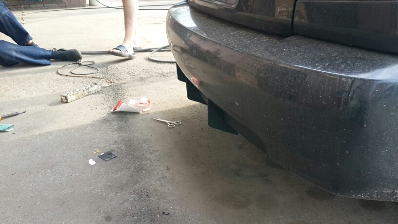 Доработка заднего бампера. — Hyundai Accent (2G), 2006 года | своими ...