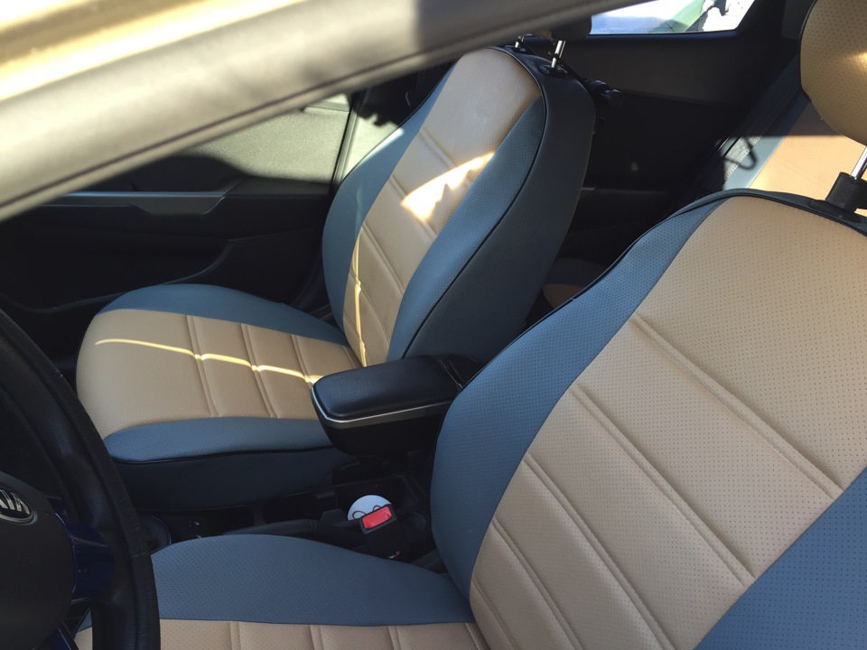 экочехлы — KIA Rio (3G), 1,6 л, 2013 года | аксессуары | DRIVE2