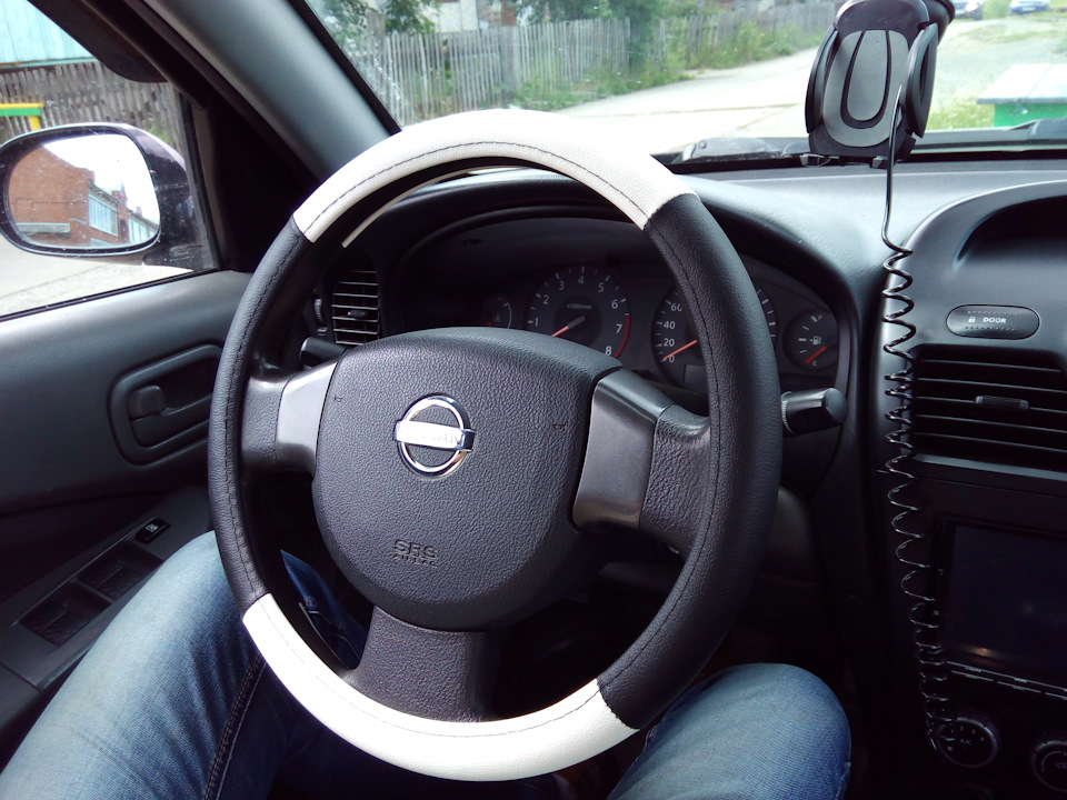 Оплётка на руль — Nissan Almera Classic (B10), 1,6 л, 2008 года ...
