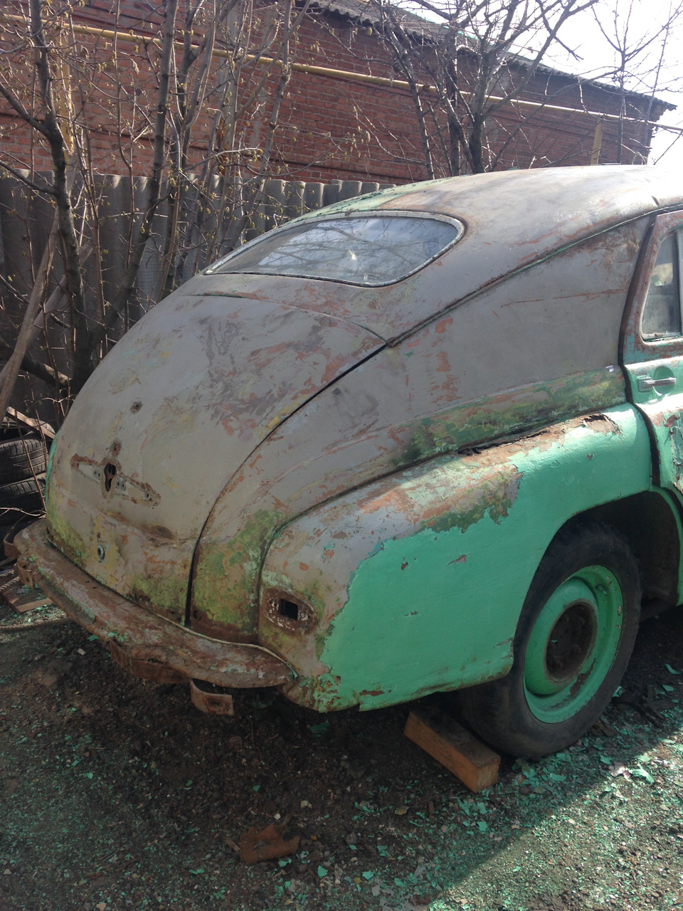Очистка кузова от старой краски — ГАЗ М-20 Победа, 2,4 л, 1955 года ...