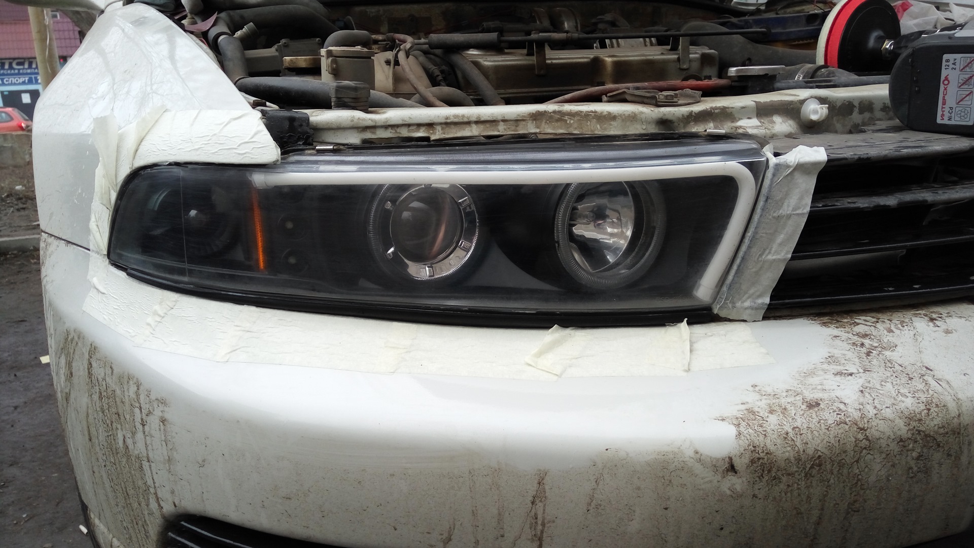 Как снять фару галант Как я фары полировать учился - Mitsubishi Galant (8G), 2,4 л, 2003 года своими р