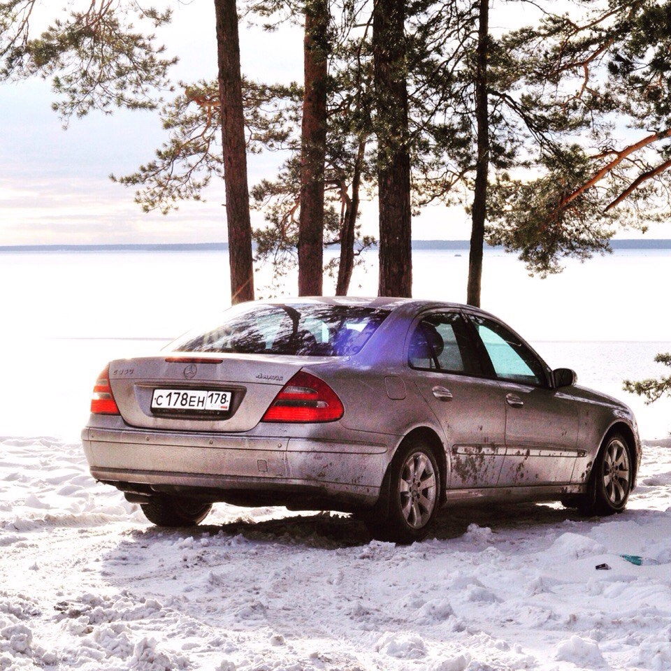 Зима на финском заливе — Mercedes-Benz E-class (W211), 3,5 л, 2005 года |  фотография | DRIVE2