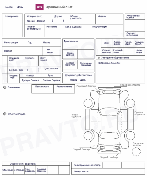 Аукционный лист