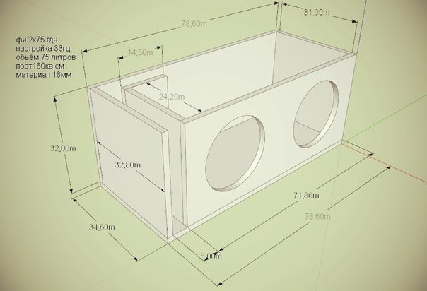 Сабвуфер на 75 ГДН рассчитанный в JBL SpeakerShop | rr71.ru