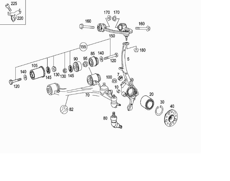 Передняя подвеска w203 схема