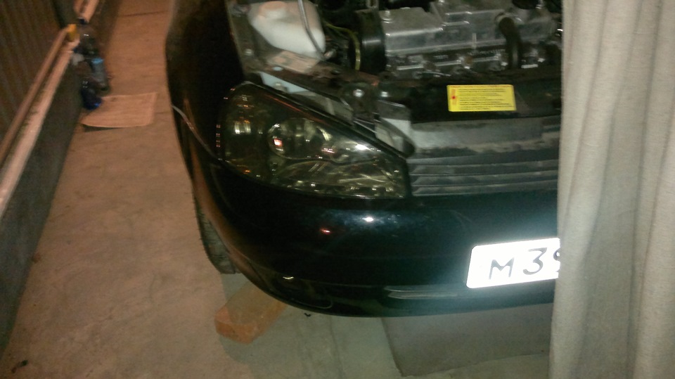 Перетяжка фар светопрозрачной плёнкой ORACAL 8300 — Lada Калина хэтчбек ...