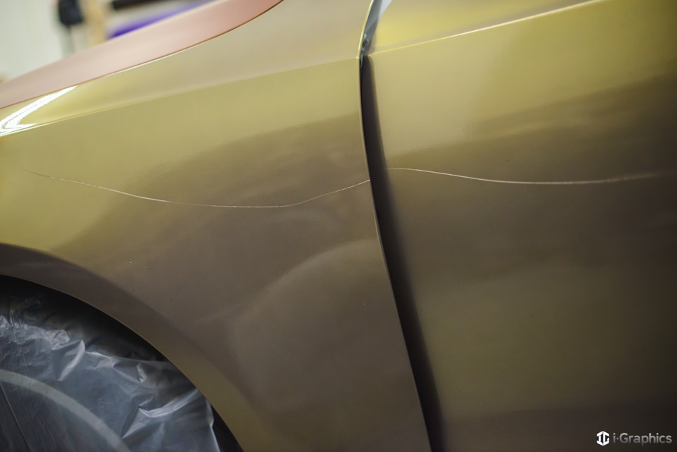 Audi A5 — Демонтаж пленки и оклейка в матовую бронзу Arlon — DRIVE2