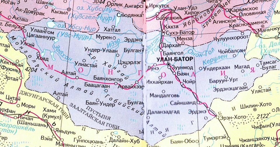 Карта границ монголии - 83 фото