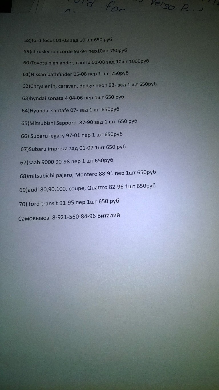 Распродажа Колодок есть многое! Мой фьюжен 2009, бегает много — часто ...