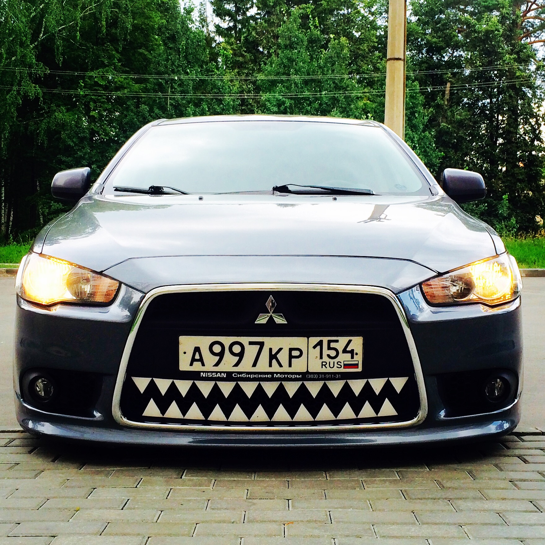 Зубы для акулы — Mitsubishi Lancer X, 1,5 л, 2011 года | стайлинг | DRIVE2