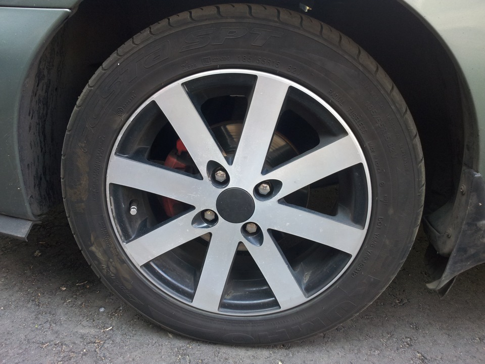 Зачернил шины Глицерином. Дёшево и сердито. — Chevrolet Lanos, 1,5 л ...