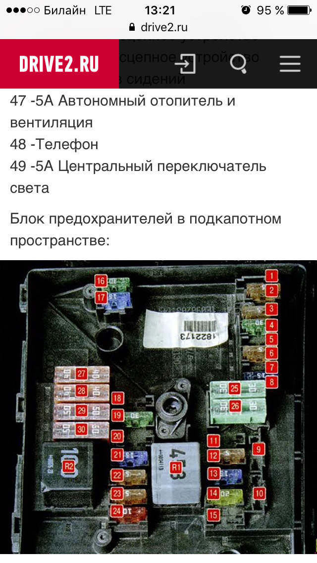 Предохранители шкода октавия а5 1.8 tsi 2011