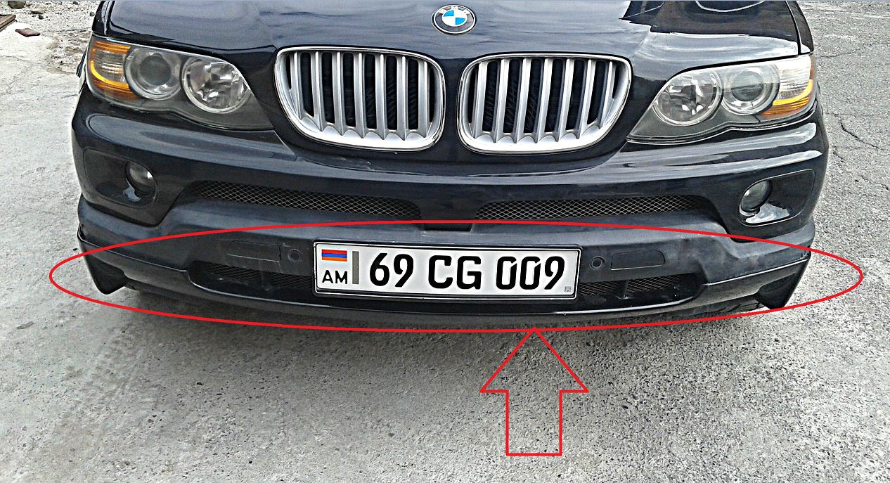 Друзья кто знает, как снимать накладка передний Бампер - BMW X5 (E53), 3 л, 2005