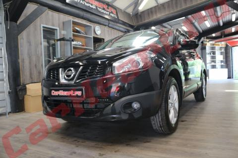 Nissan Qashqai, покрасили маски фар и установили светодиодные ПТФ ...