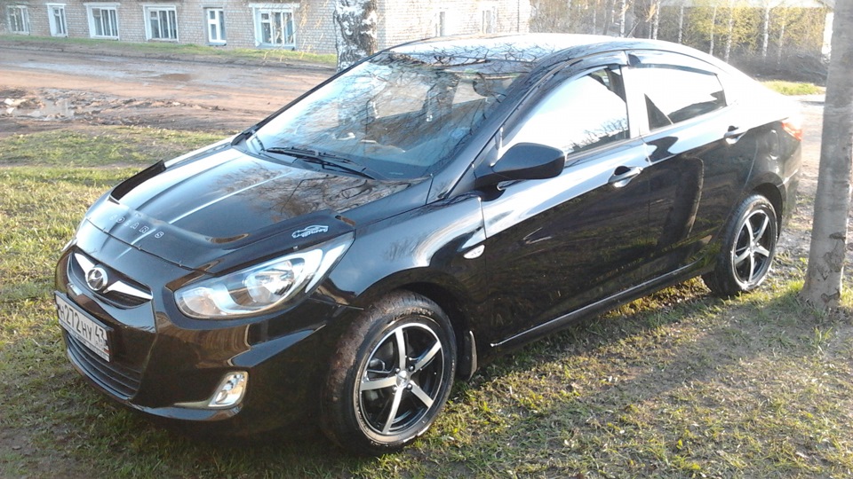 головной свет и ПТФ — Hyundai Solaris (1G), 1,4 л, 2011 года ...