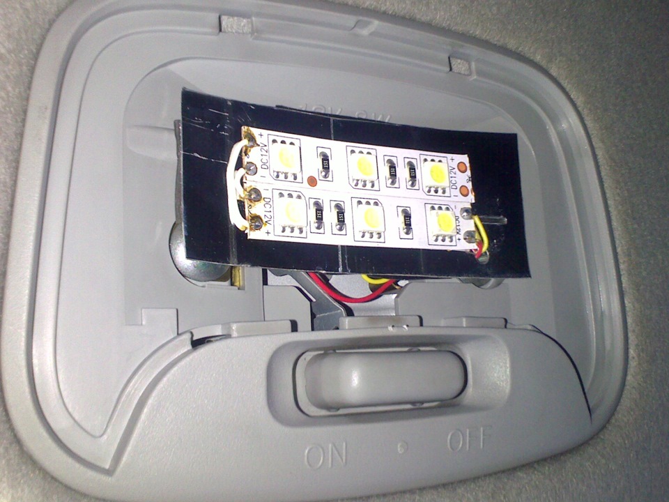 Светодиоды в потолочный светильник — Mitsubishi Lancer X, 1,5 л, 2007 ...