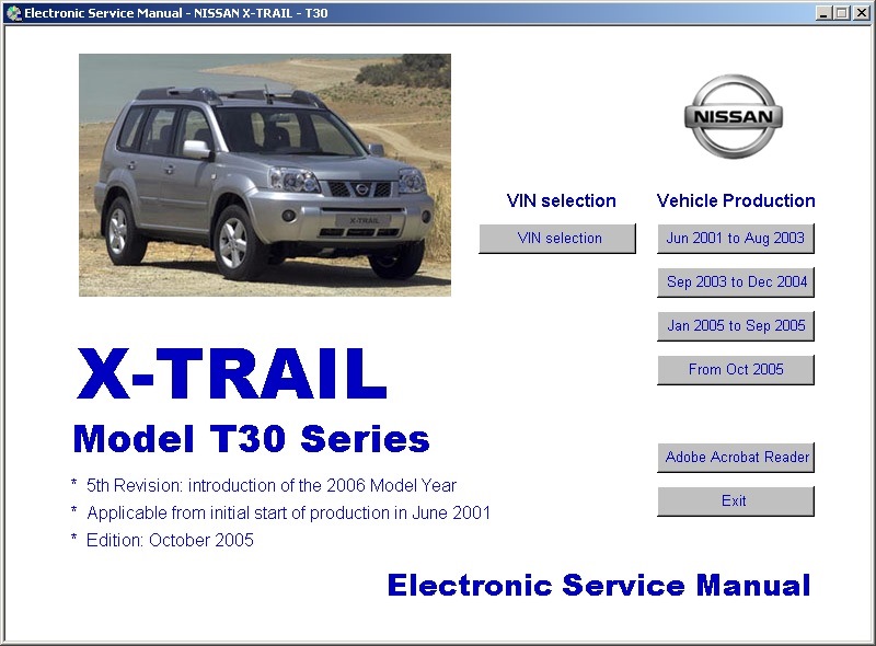 Электрическая схема nissan x trail t30