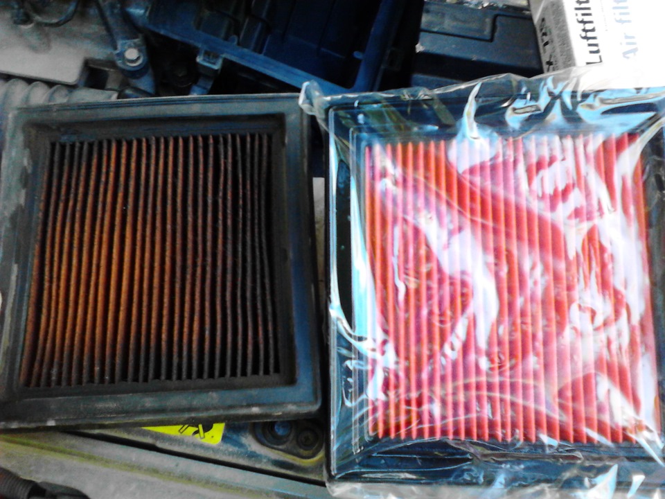 Меняем воздушный фильтр.(Knecht (Mahle Filter)LX 725) — Nissan Note (1G ...