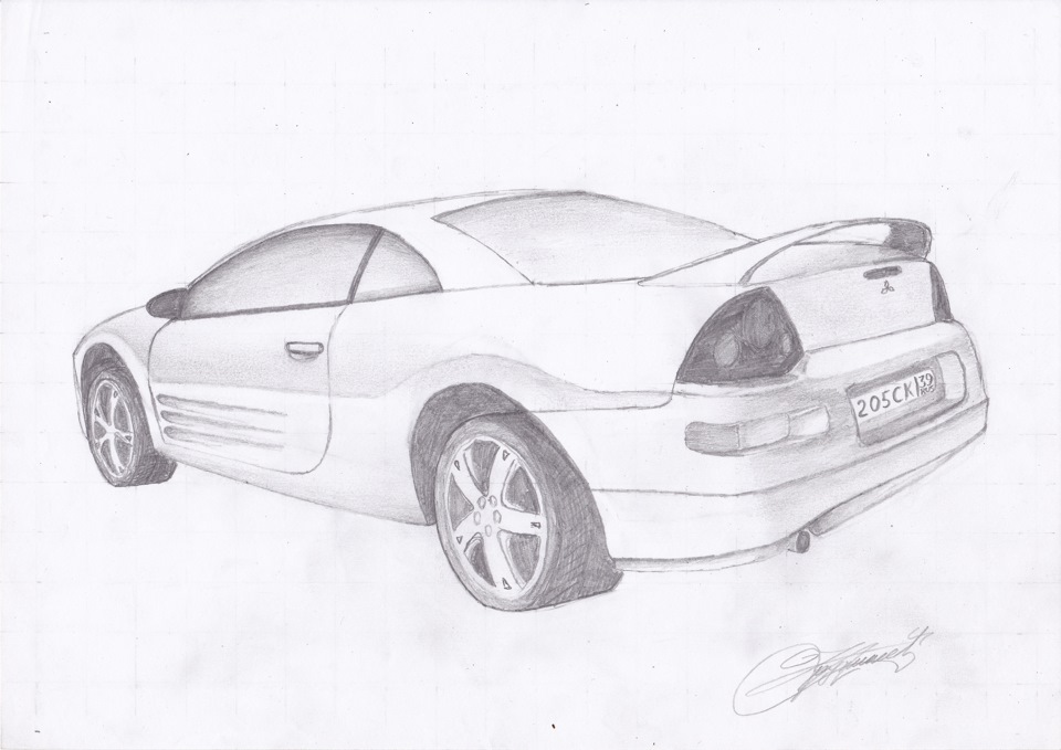 Mitsubishi eclipse рисунок