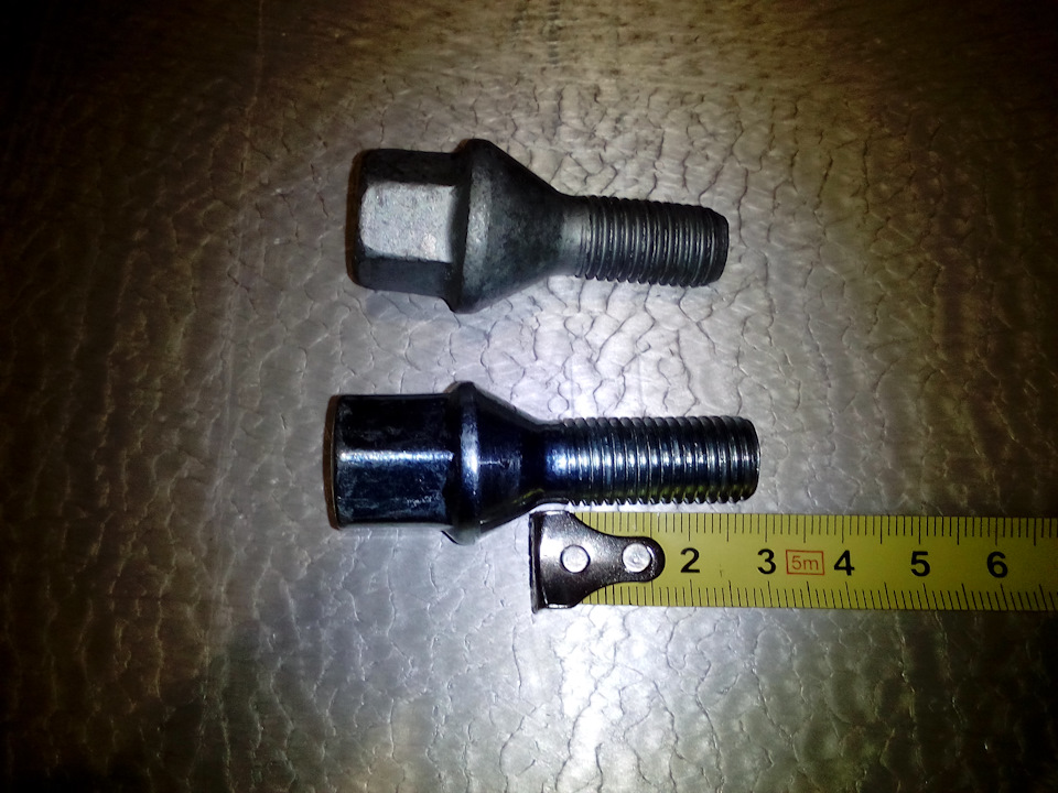 Длина резьбовой части не штатного болта 28 мм — Renault Kaptur (2016)