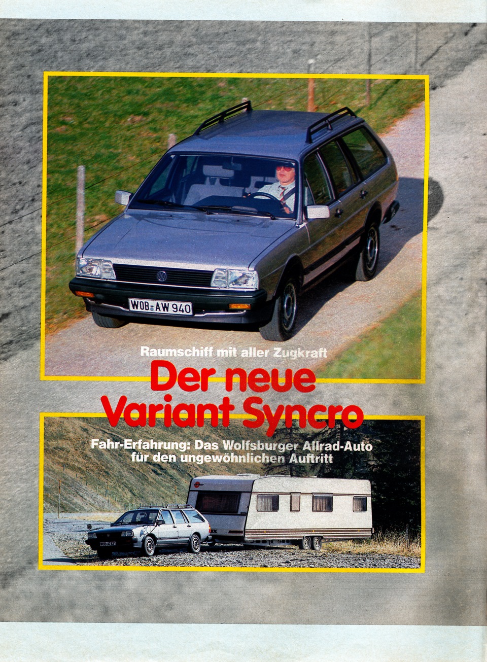 Статья о Passat Syncro журнал Gute Fahrt 12/84 — DRIVE2