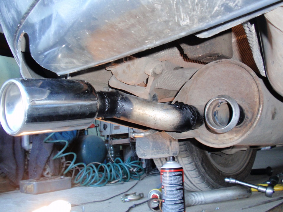 Развел выхлоп на две стороны «часть 1» — Audi A6 (C5), 2,4 л, 1998 года ...