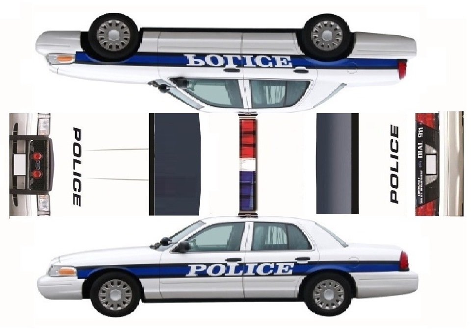 Собери полицейскую машину. Ford Crown Victoria бумажная модель. Ford Crown Victoria Police чертеж.