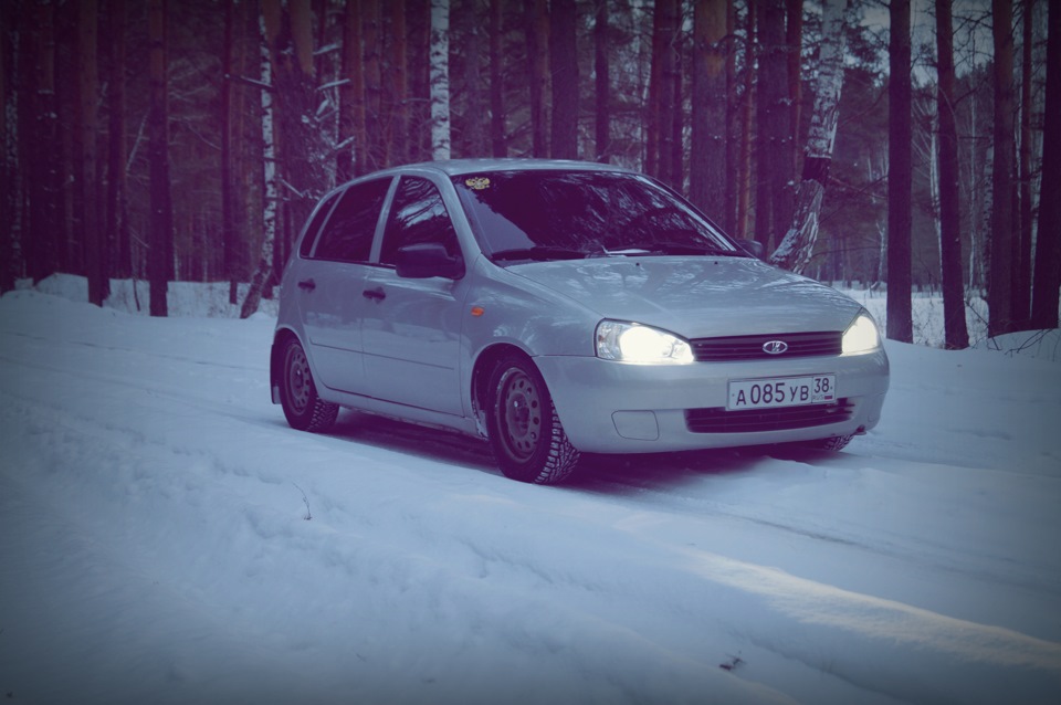 Фотоотчет зима — Lada Калина Хэтчбек (1G), 1,6 л, 2010 года ...
